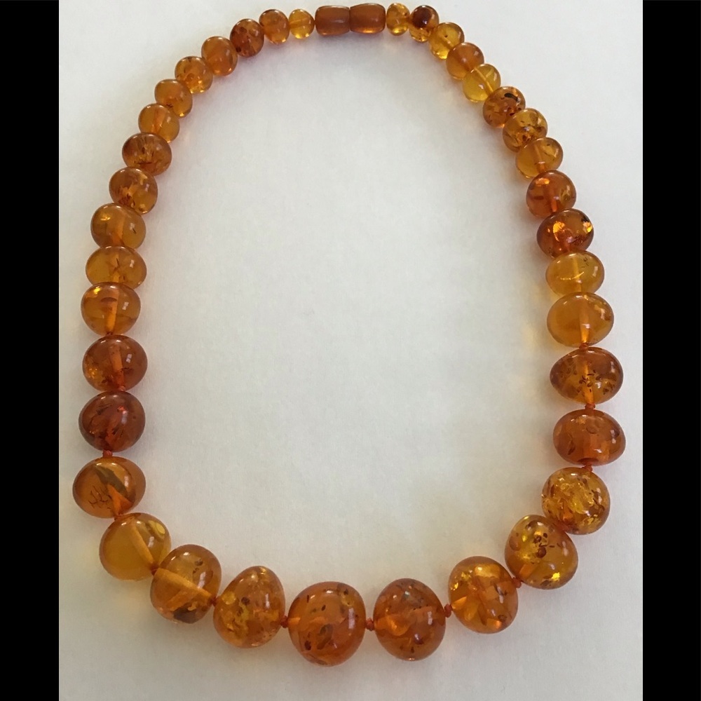 Vintage Large Baltic Amber Beads Necklace 52 Grams